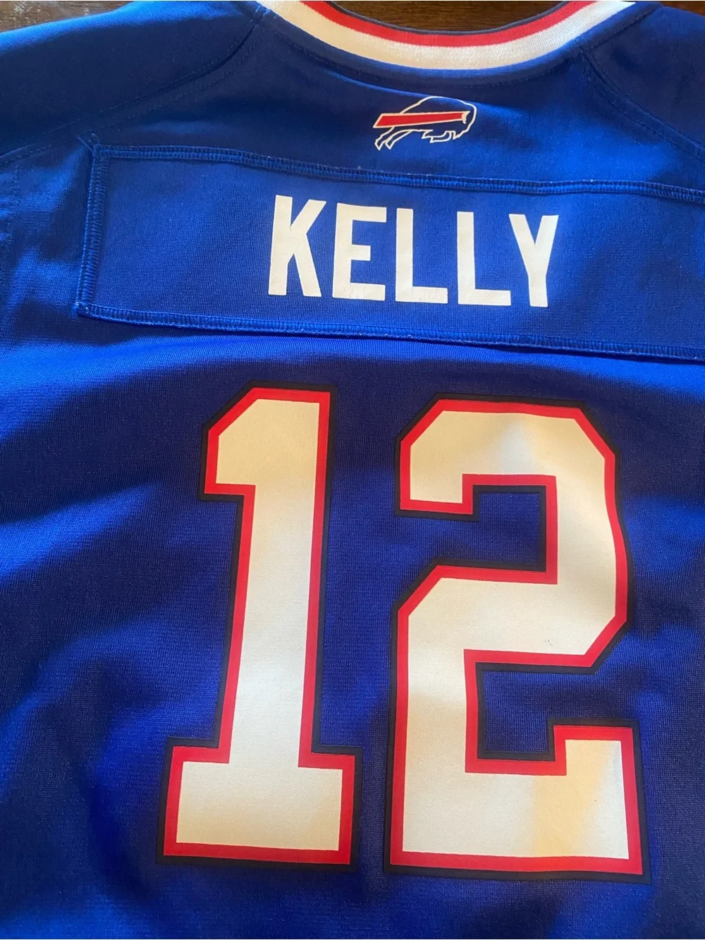 Nike Jim Kelly #12 Buffalo Bills NFL Football Jersey On Field youth Medium EUC
